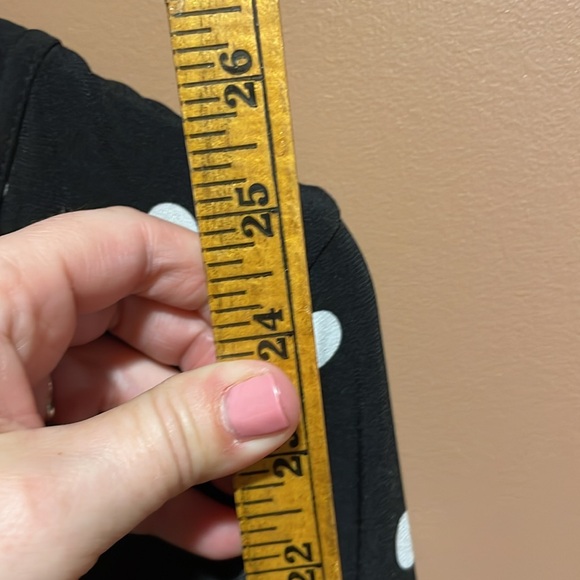 WHBM Faux Wrap Dress, black/white polka dot Size 6. Elastic waist Long sleeve. - Picture 7 of 8
